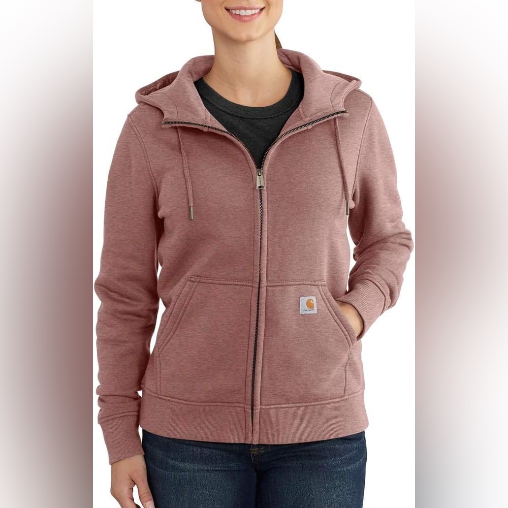 Carhartt Clarksburg Relaxed Fit Midweight Full-Zip Hoodie Sweatshirt Cozy Cotton